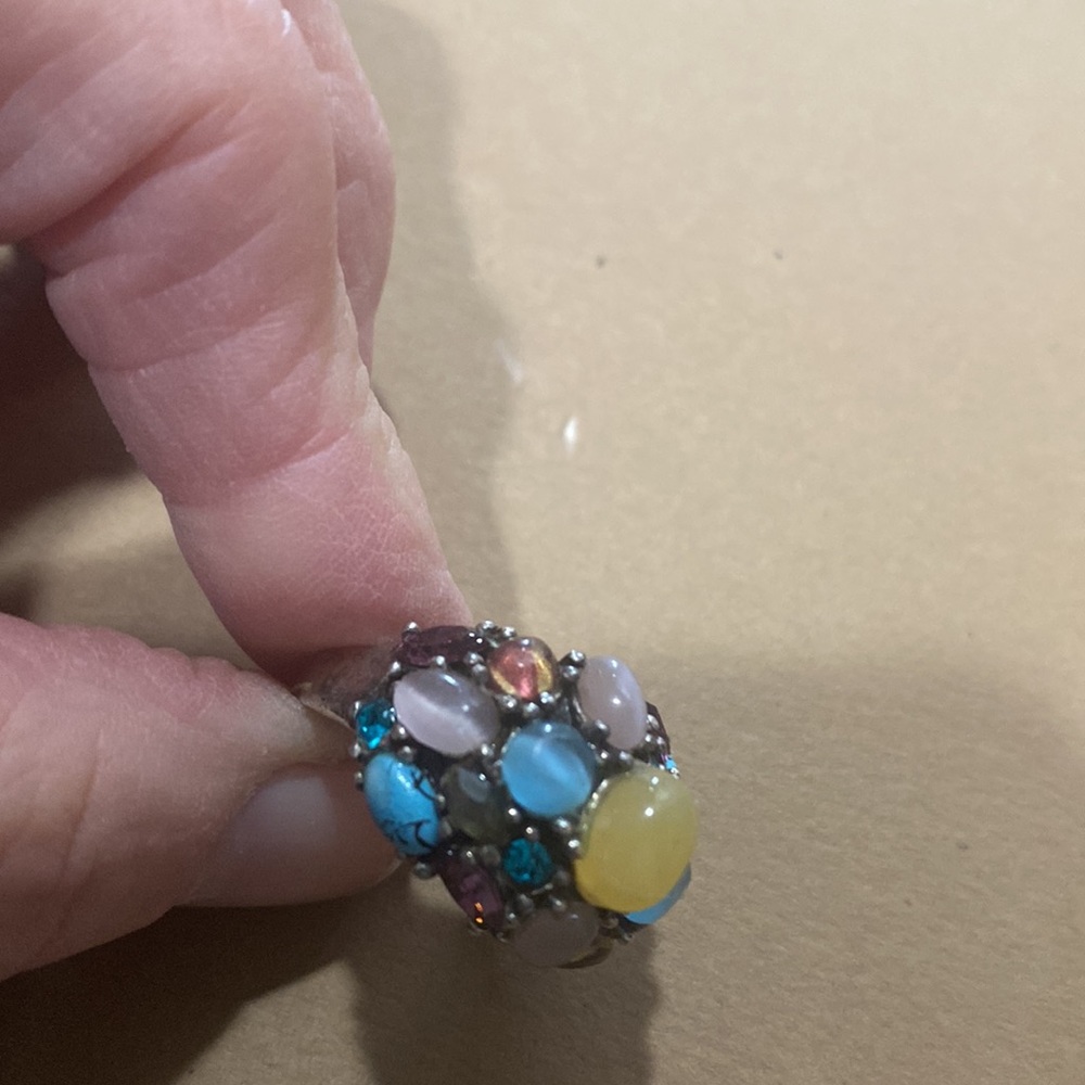 Unique Multi Stone Ring - image 3
